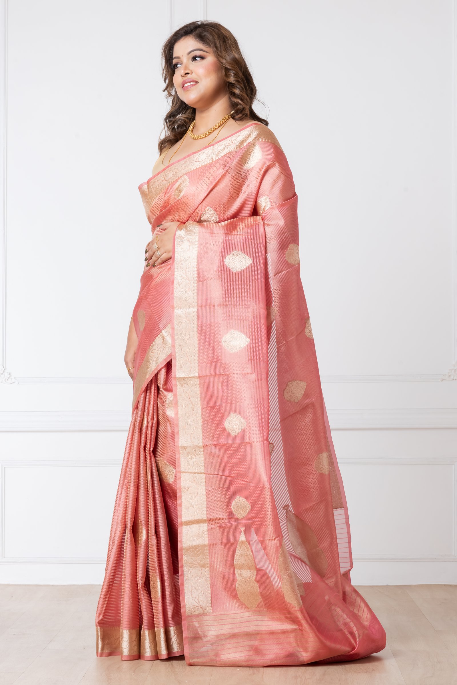 ORGANZA TISSUE PEACH COLOUR