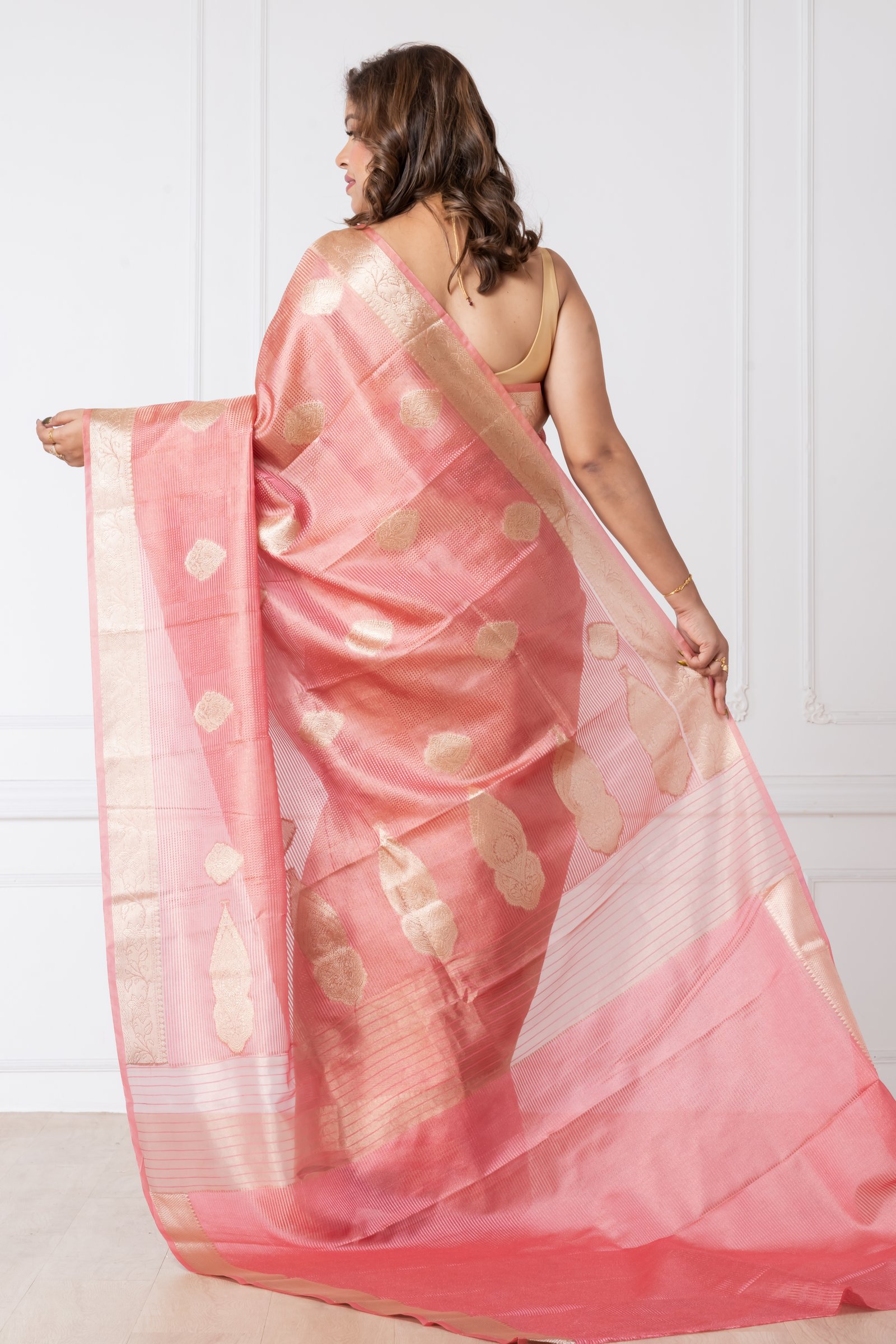ORGANZA TISSUE PEACH COLOUR