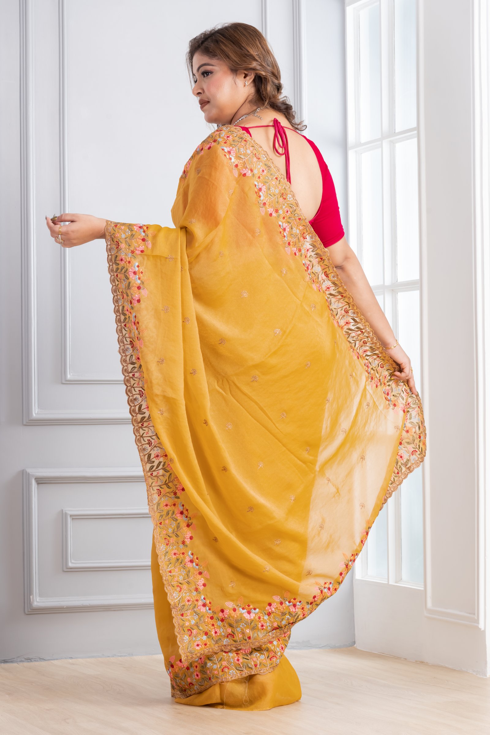 TISSUE FENDI GOLDEN YELLOW THREAD WORK